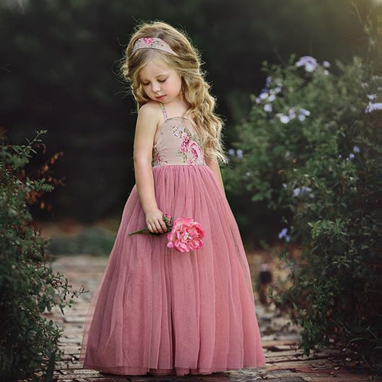 Robe Demoiselle d'Honneur Petite Fille Princesse