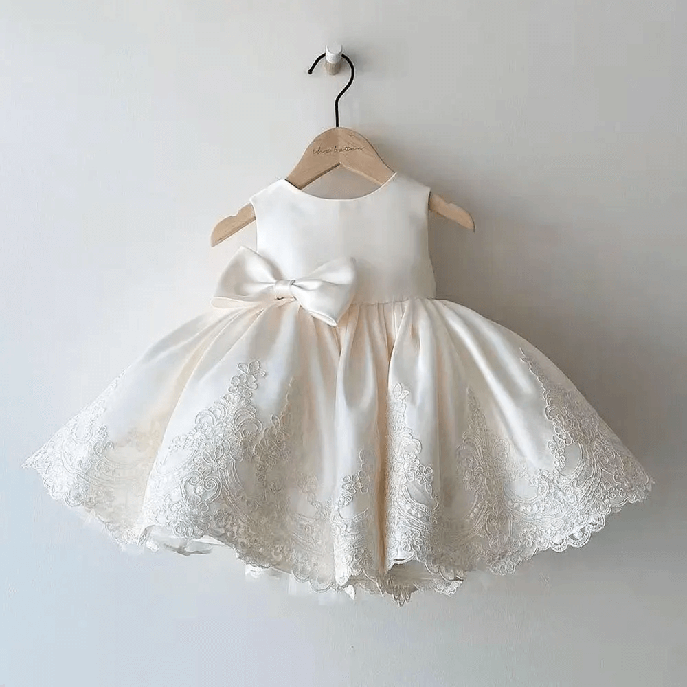 Robe De Baptême En Coton Doux Pour Bébé Fille - Robe De Fête Légère Et Confortable - L15
