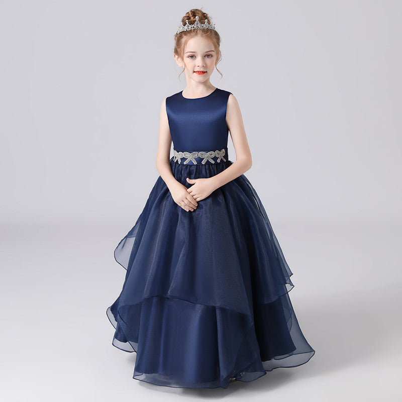 Robe Petite Fille Mariage Bleu Roi Lola et Noé