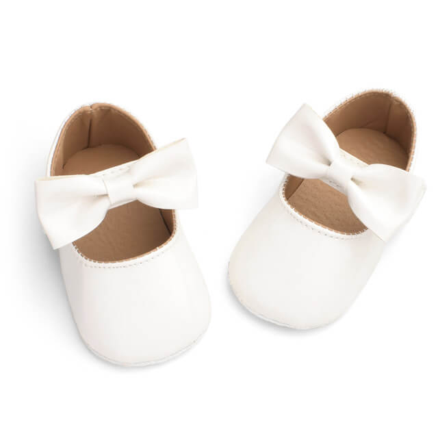 Chaussure Souple Pour Baptême Et Cérémonie Bébé - Pointure 20/21 (6-12 Mois) - Blanc - Neuf Avec Emballage