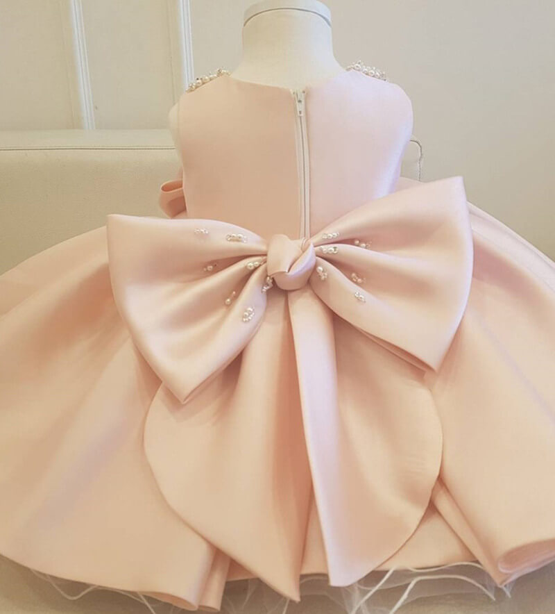 Robe Tutu été Pour Bébé Fille - Sans Manches, Dos Nu, Avec Nœud Et Chapeau De Paille - Tenue Princesse Anniversaire Fête