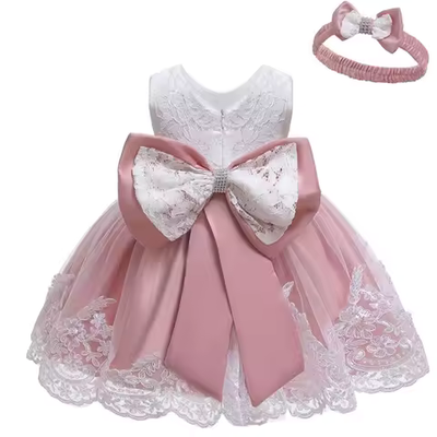 Robe Baptême Longue Bébé Fille