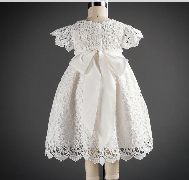 Robe De Baptême Chic En Dentelle Pour Bébé Fille - Robe Festive D'Été Et 1er Anniversaire