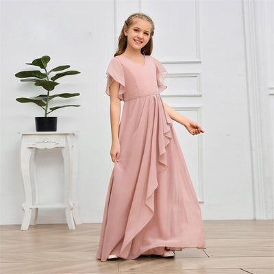 Robe ceremonie fille mousseline