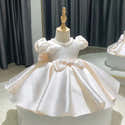 Robe De Baptême Princesse En Tulle Avec Fleurs 3D - Pour Fille 6M à 3 Ans - Cérémonie, Mariage, Anniversaire, Fête - Plusieurs Tailles - 12