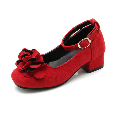 Chaussures ceremonie fille rouge