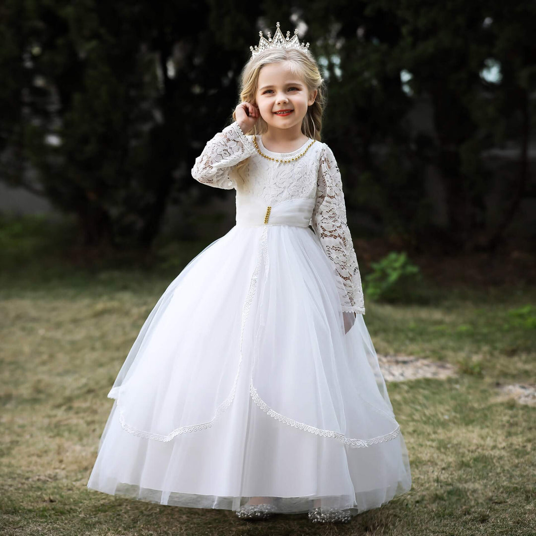 Petite Fille Robe Princesse Fille Amazon Robe Communion Robe 1ère
