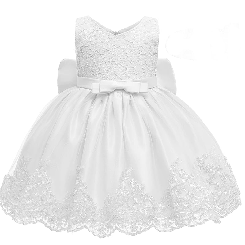 Robe De Baptême En Coton Robe De Fête Bébé Fille L15 - Robe Légère Été Minimaliste