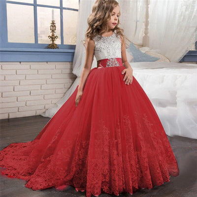 Robe rouge fille mariage 